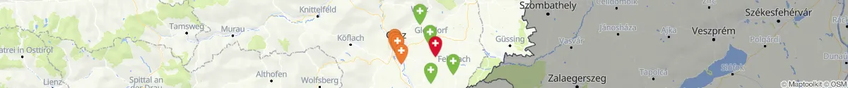 Map view for Pharmacies emergency services nearby Hofstätten an der Raab (Weiz, Steiermark)